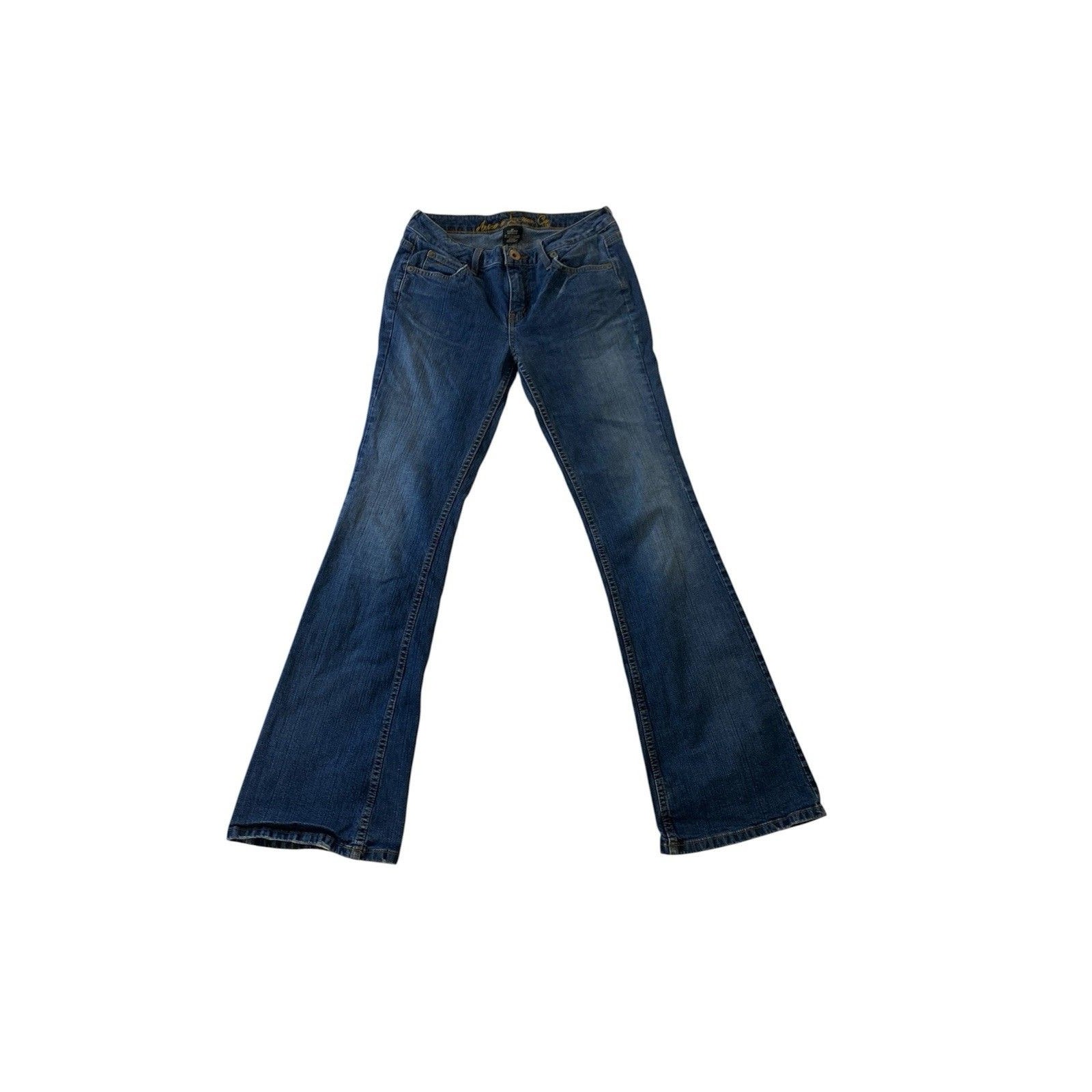 Y2k Arizona Jean Co Flare Jeans Junior 9a/ Women M 6-8 Medium Wash Stretch Blue